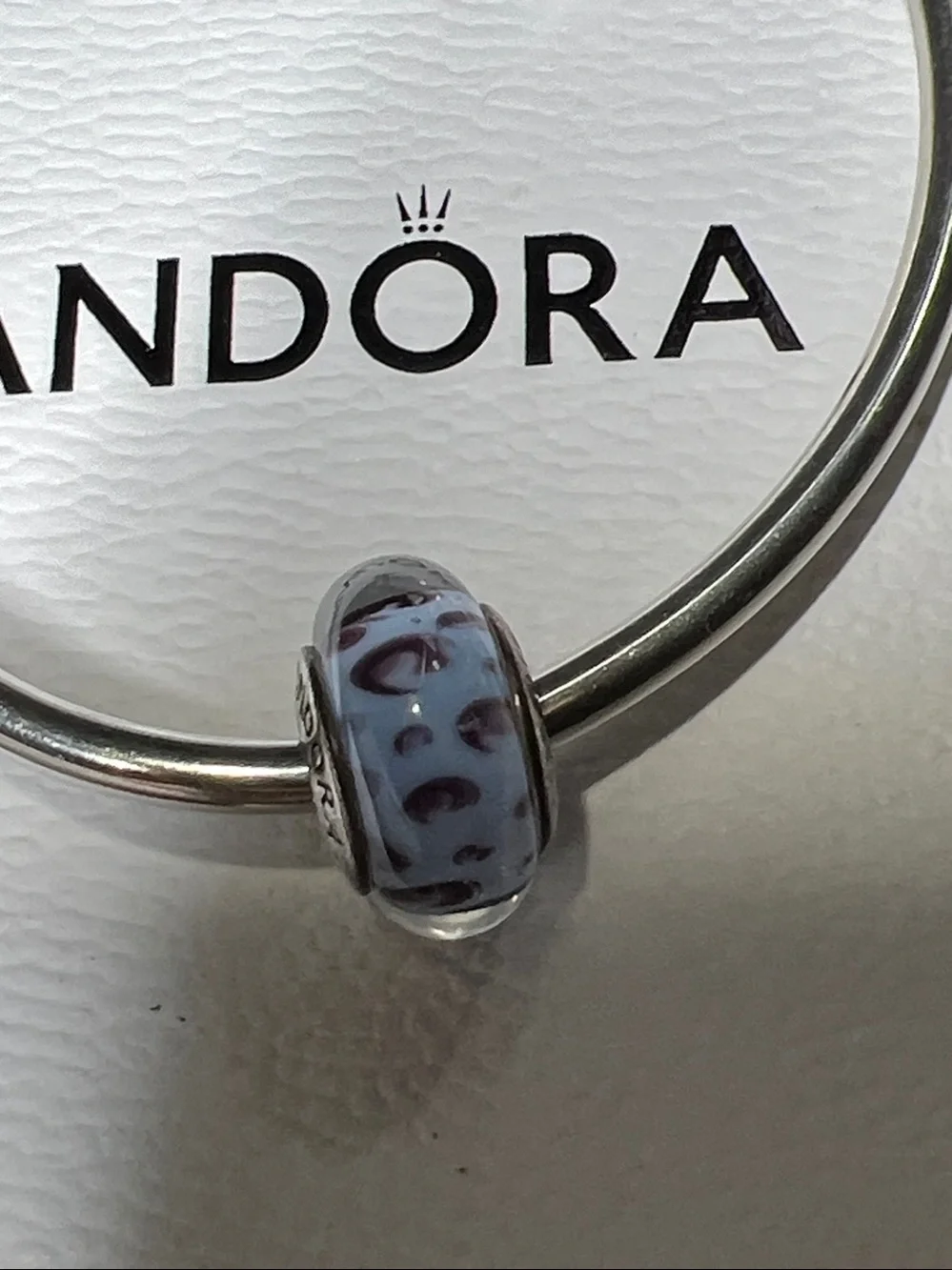 Pandora Blue Python Murano Charm